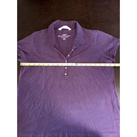 H&M L.O.G.G. Womens Purple Polo Shirt XL Cotton Casual - Picture 6 of 7